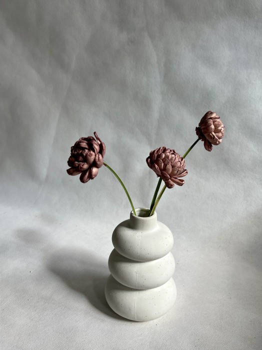 Kwiat shola - Chryzantema przydymiony róż 6cm